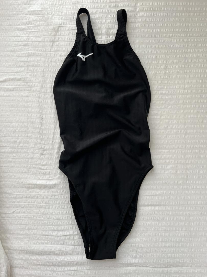 【超美品】ミズノ　MIZUNO 水着　2XL　ワンピース　ハイカット　黒