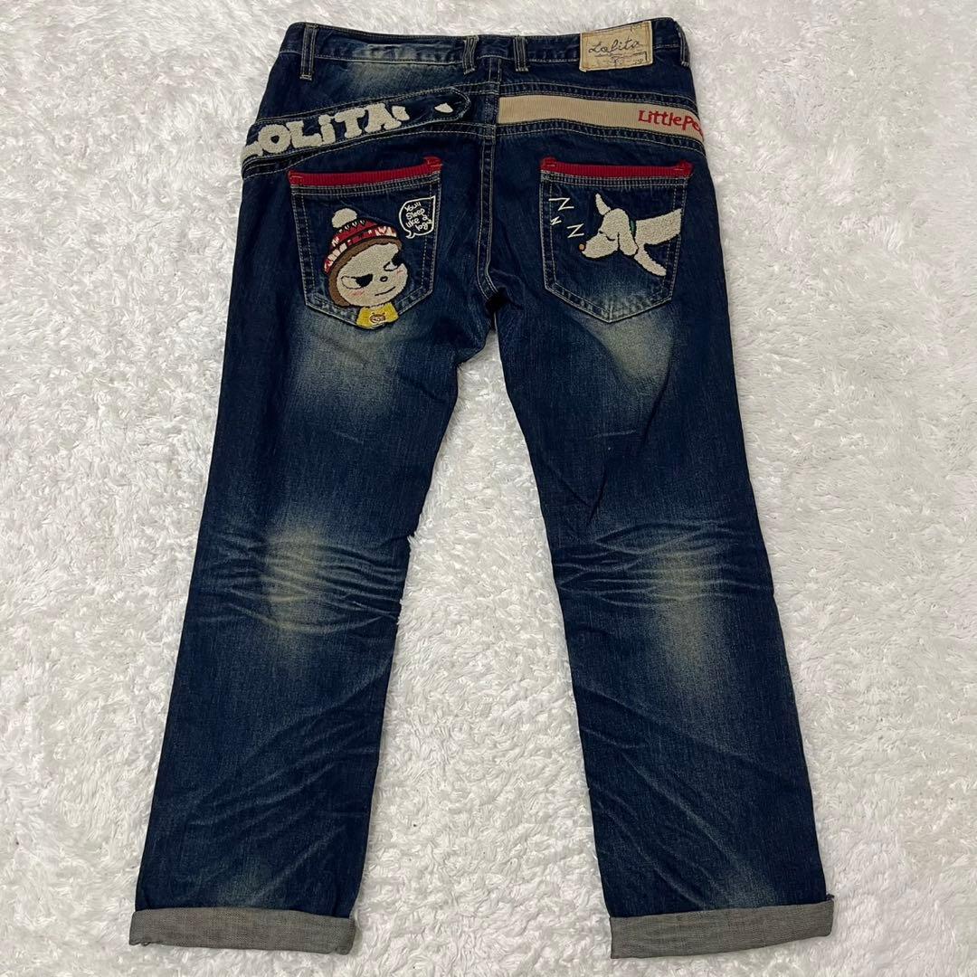 LOLITA JEANS　奈良美智　ジーパン　デニム　サガラ刺繍　インディゴ