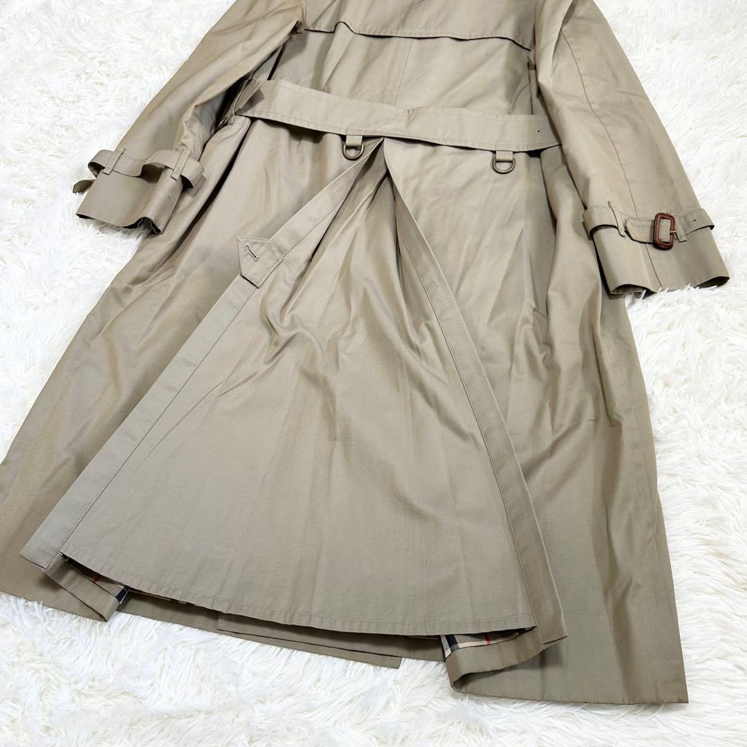 バーバリーズ トレンチコート カーキ ノバチェック ヴィンテージ メンズ L相当