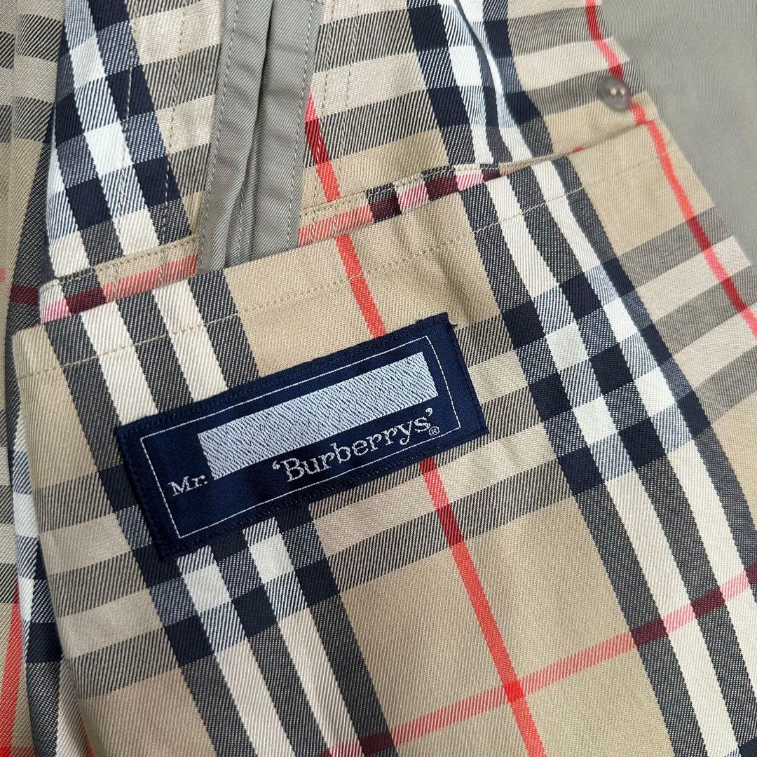 バーバリーズ トレンチコート カーキ ノバチェック ヴィンテージ メンズ L相当