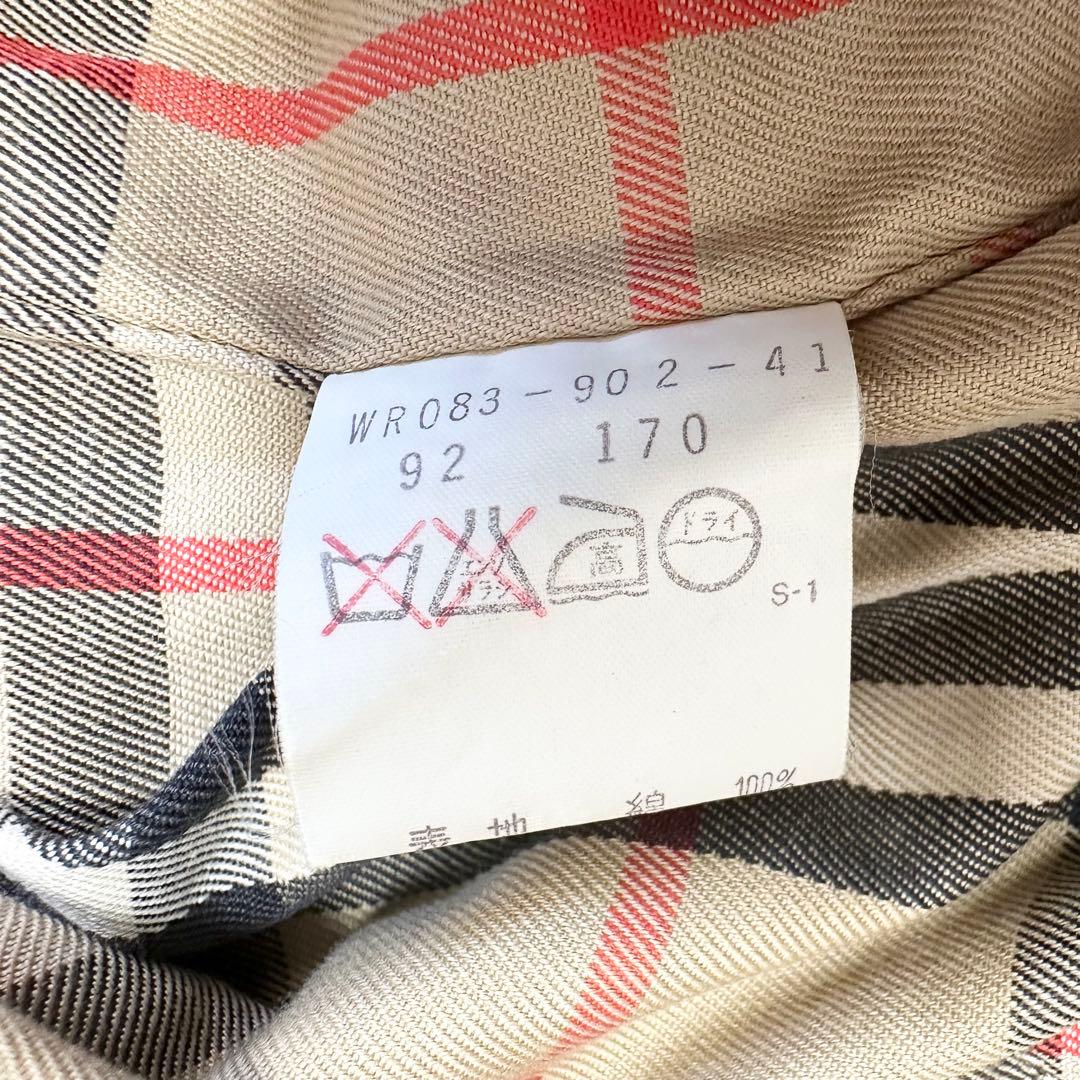 バーバリーズ トレンチコート カーキ ノバチェック ヴィンテージ メンズ L相当
