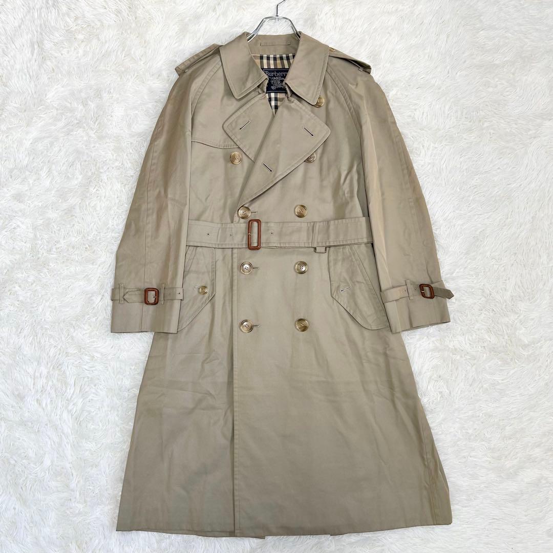 バーバリーズ トレンチコート カーキ ノバチェック ヴィンテージ メンズ L相当