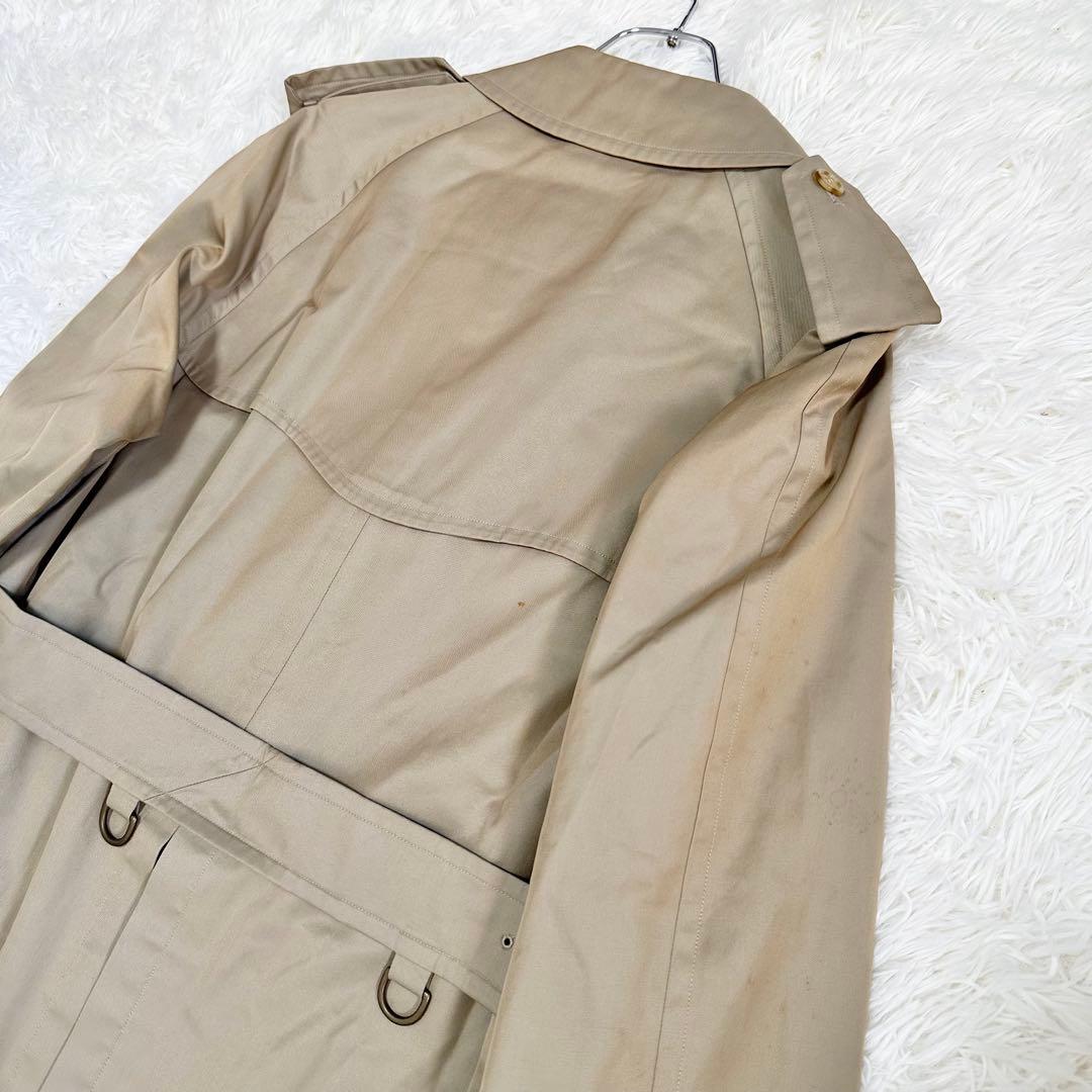 バーバリーズ トレンチコート カーキ ノバチェック ヴィンテージ メンズ L相当