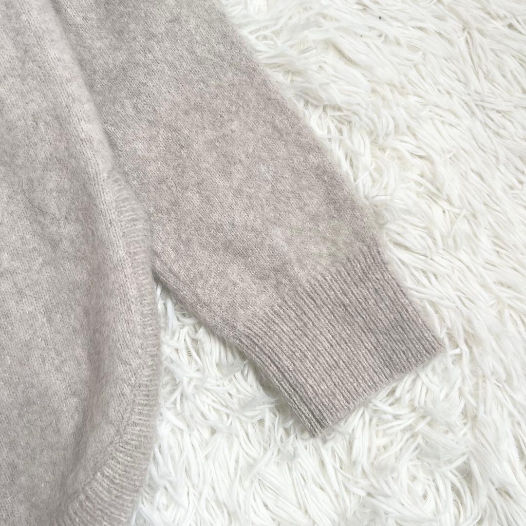 美品　ビアズリー　フォックス　ベージュ　ニット　セーター　プルオーバー　シルク混