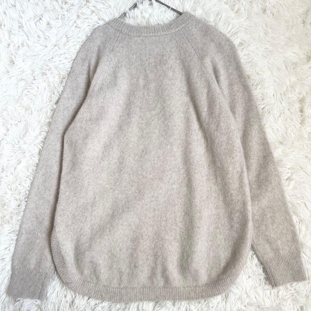 美品　ビアズリー　フォックス　ベージュ　ニット　セーター　プルオーバー　シルク混