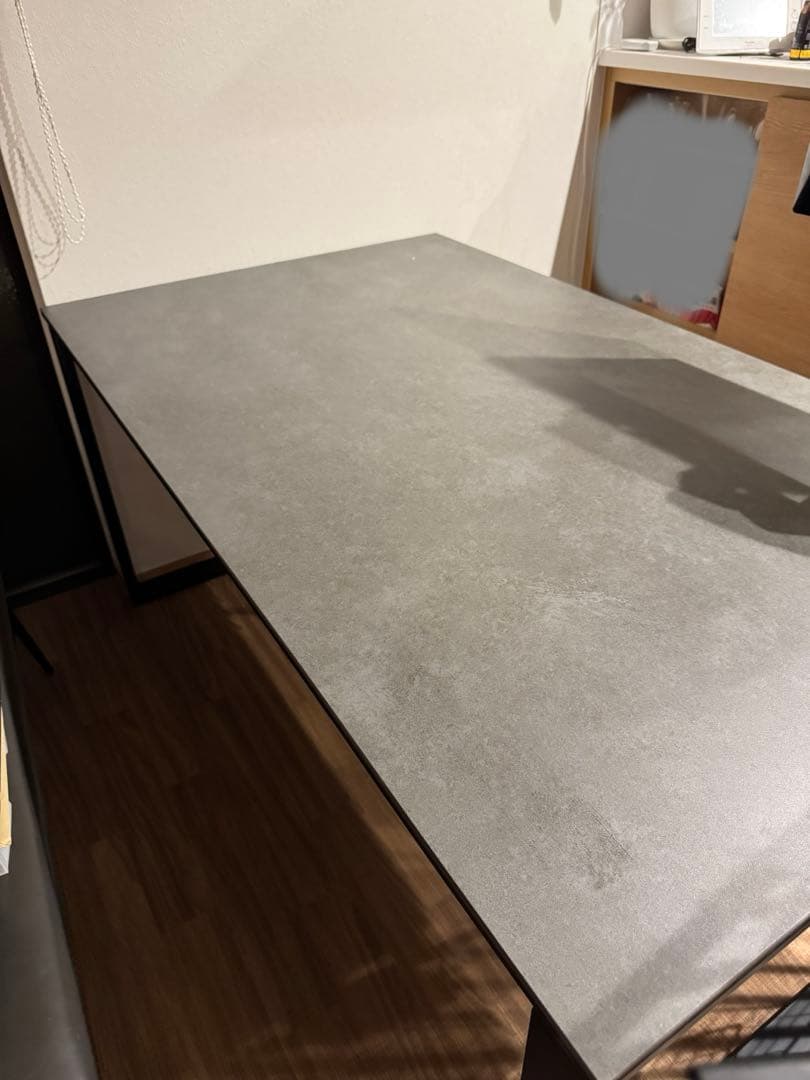 【美品】ニトリのセラミックテーブル(幅150・グレー)