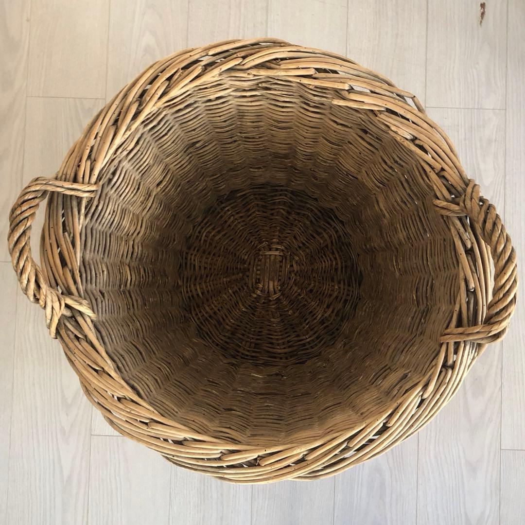 【大幅値下げ・再開】大きなフレンチアンティークパニエ（かご/バスケット）