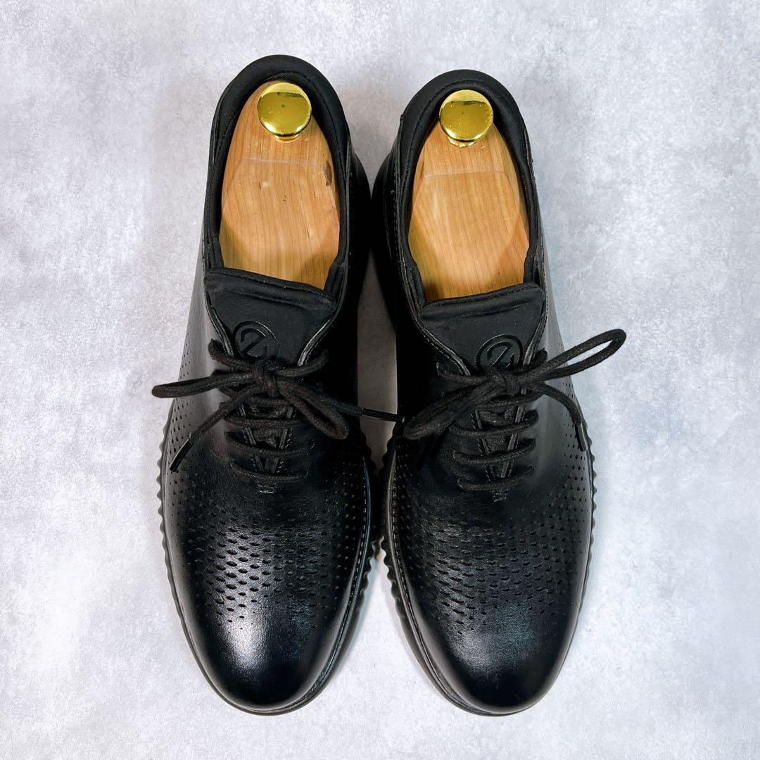 極美品【コールハーン】ゼログランド (8) レーザー ウィング　オックスフォード