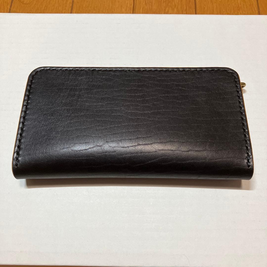 [ハンドメイド]トラッカーウォレット ヘリテイジ ブラック茶芯180×95