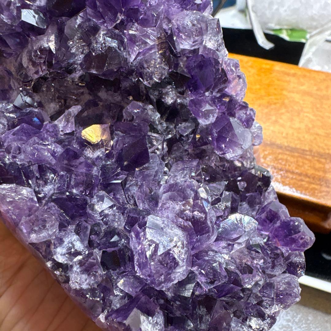 ウルグアイ産アメジストクラスター♡天使の指紋付き♡No.1491