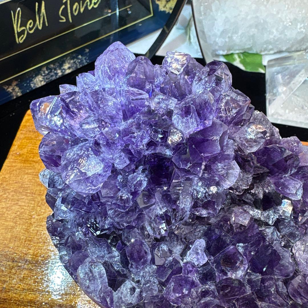 ウルグアイ産アメジストクラスター♡天使の指紋付き♡No.1491