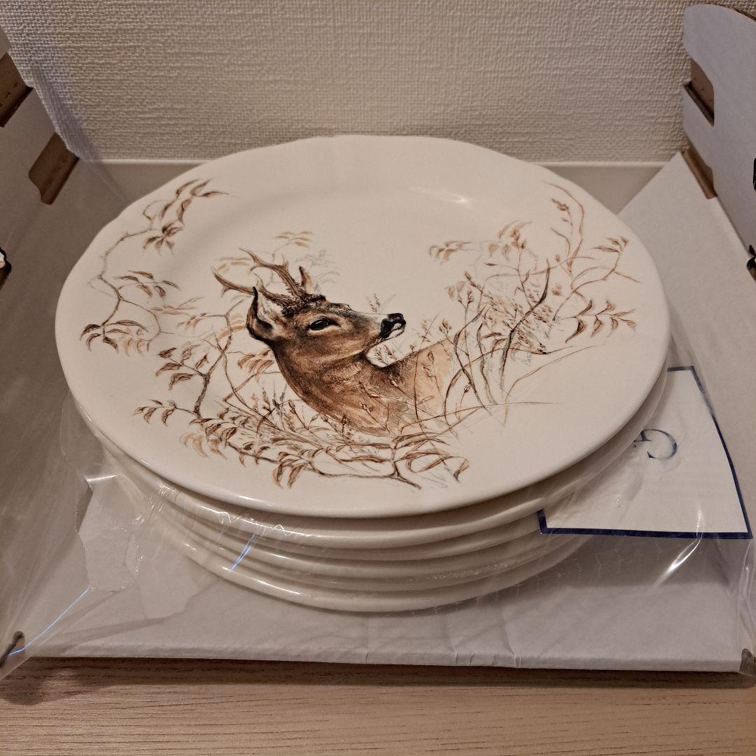 Gien ジアン ソローニュ sologne 皿 23cm プレート 6枚
