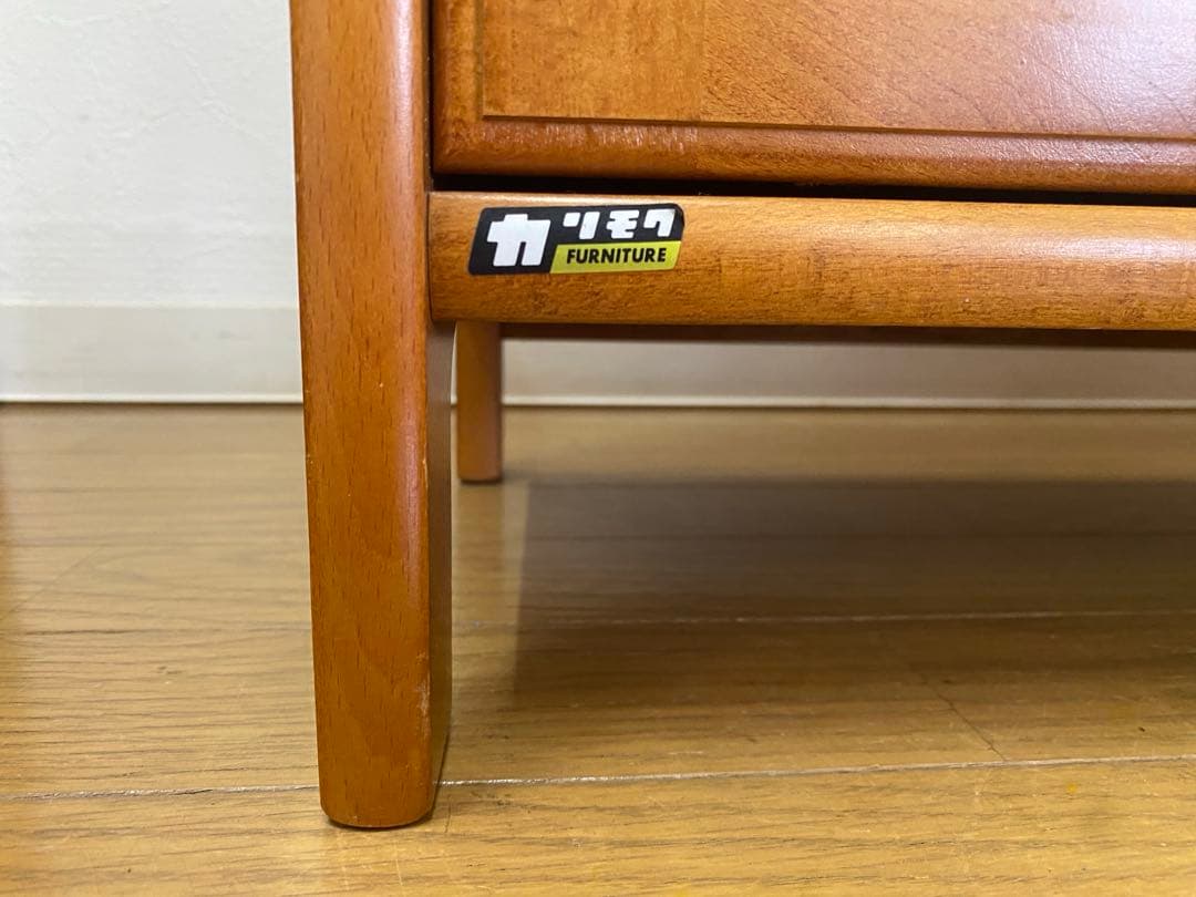 カリモク ラタン 藤 収納 整理 棚 コンソール 電話台 飾り棚