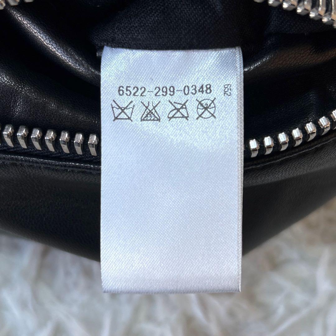 【美品】ドゥロワー ダブル ライダース ジャケット ラムレザー 36 ブラック