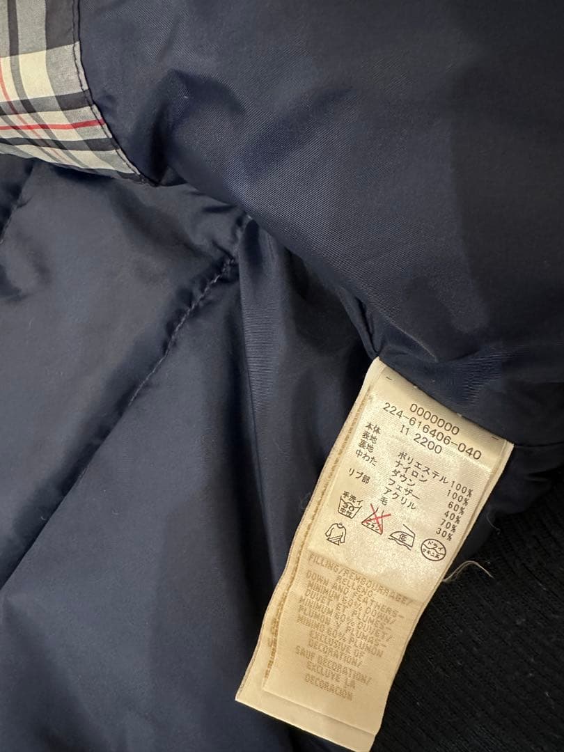 貴重！ ボリュームファー　チェック　ダウン　Mサイズ