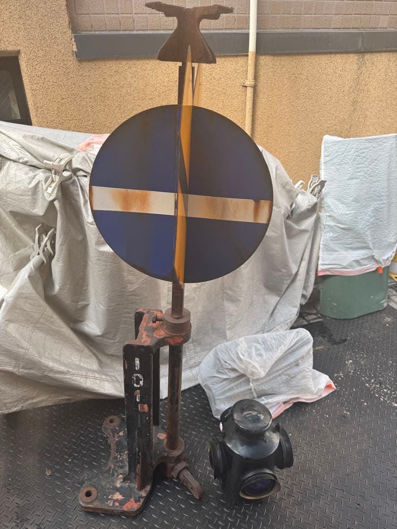 鉄道廃品 転轍標識灯/転轍機/標識燈/合図灯/信号灯/ジャンク品