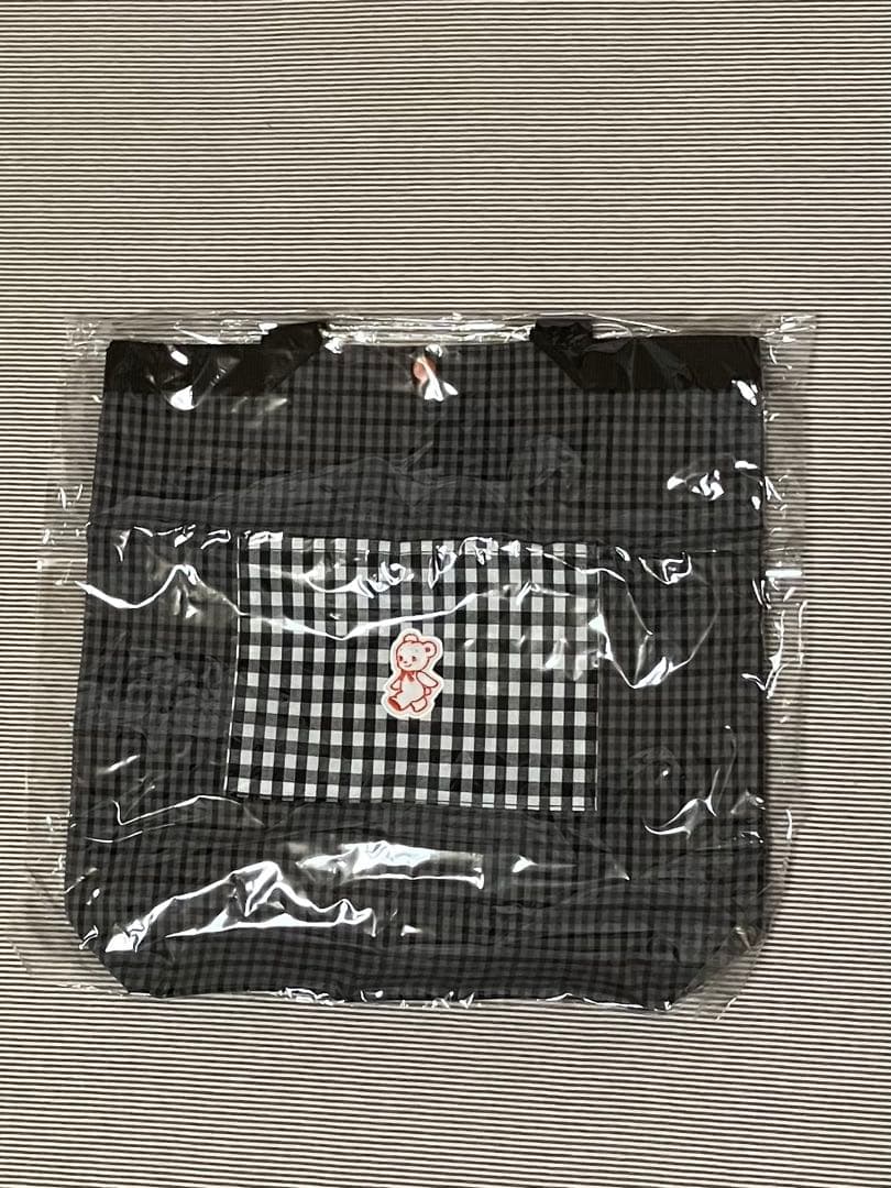 専用　未使用　familiar トート　チェック　ブラック