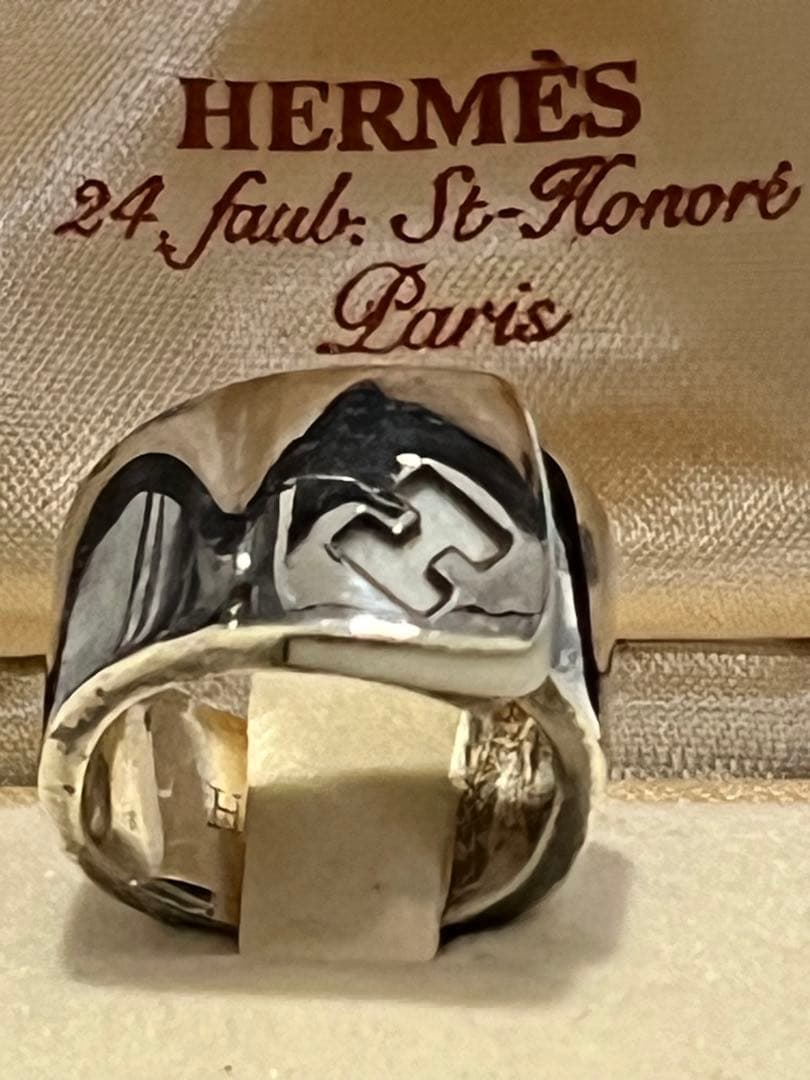 HERMÈS シルバー925 キャンディリング エルメス51 ヴィンテージ 白