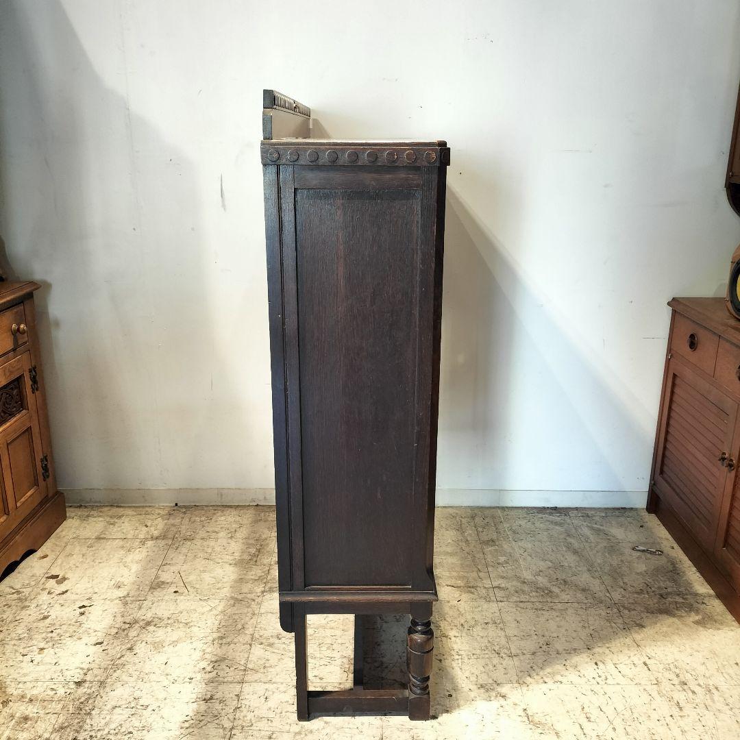 ドバライ送料込M♦希少　英国　アンティーク　ガラスキャビネット