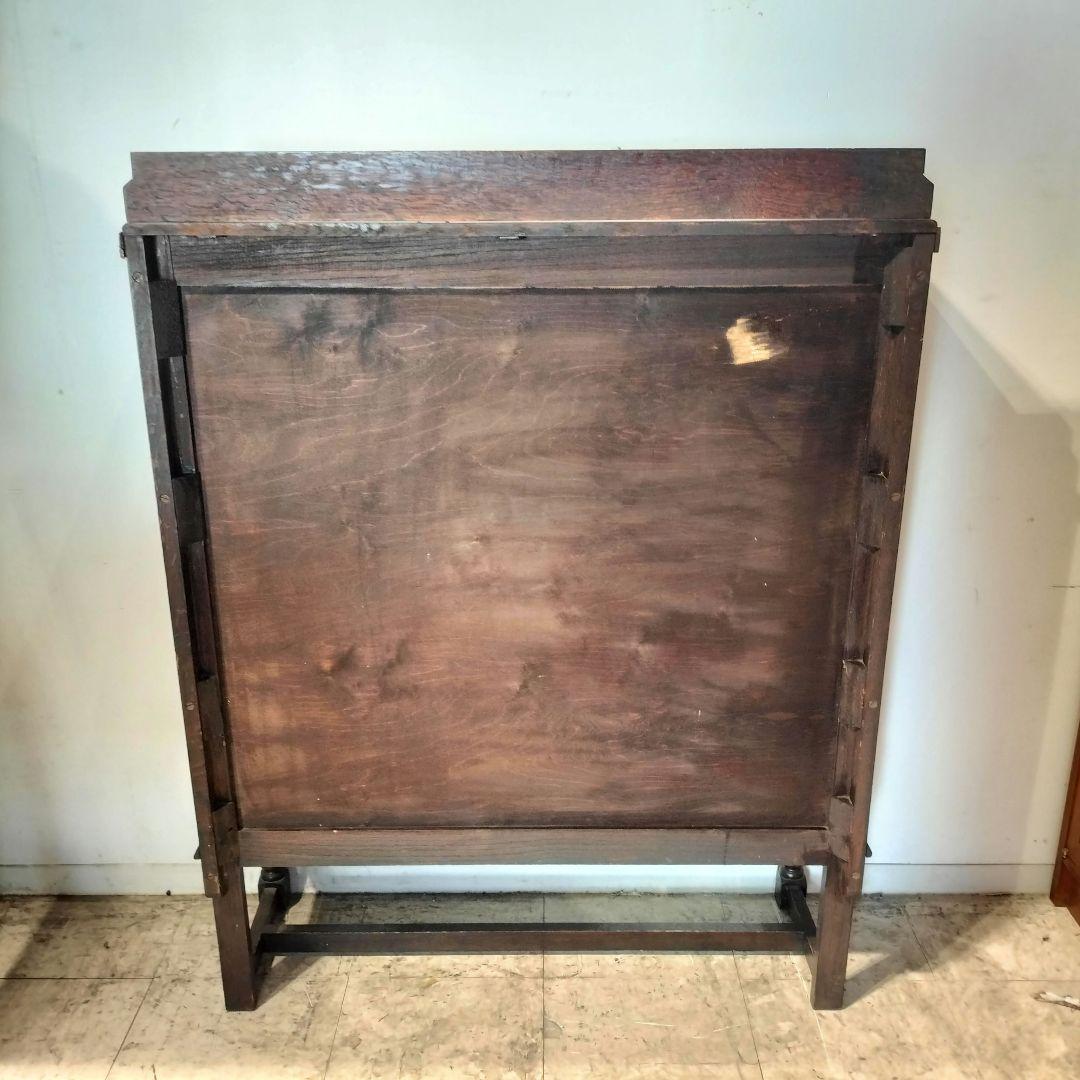 ドバライ送料込M♦希少　英国　アンティーク　ガラスキャビネット