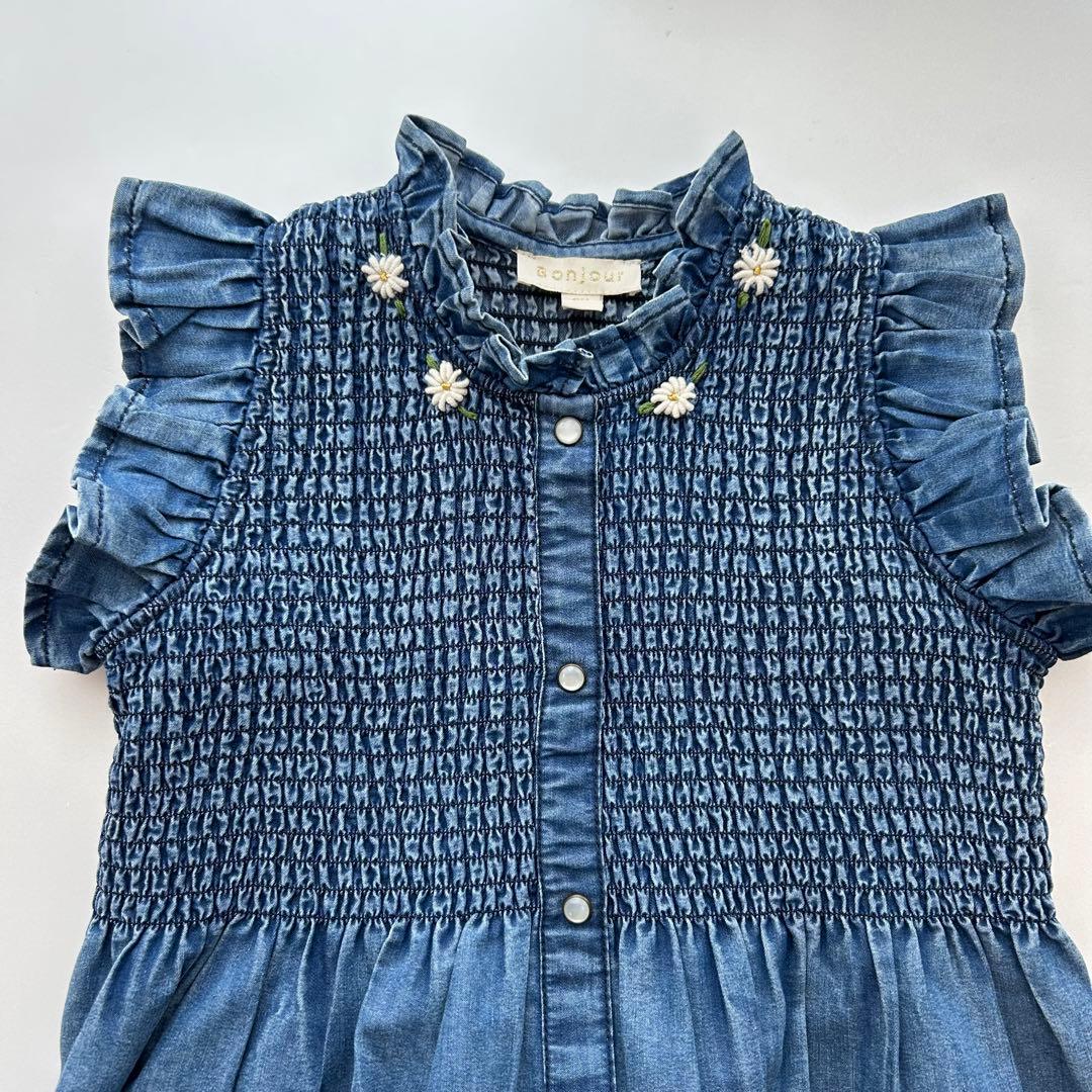 ワンピース Bonjour diary Ibiza dress denim 8y