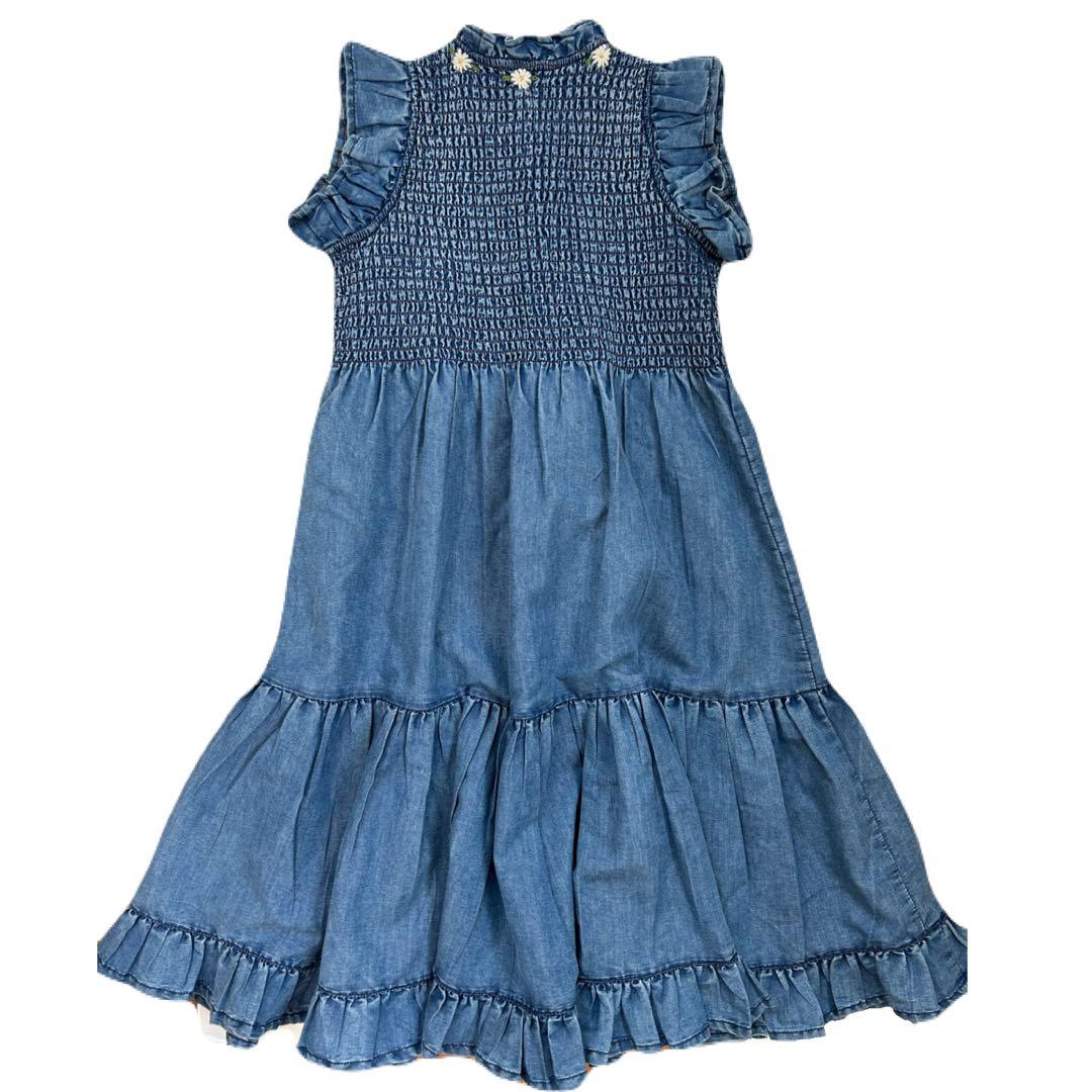 ワンピース Bonjour diary Ibiza dress denim 8y