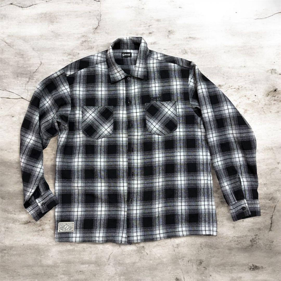 【超人気】Schott ショット ネルシャツ L チェック柄