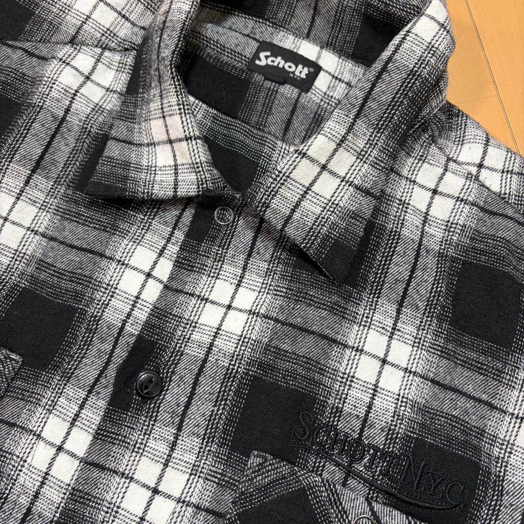 【超人気】Schott ショット ネルシャツ L チェック柄