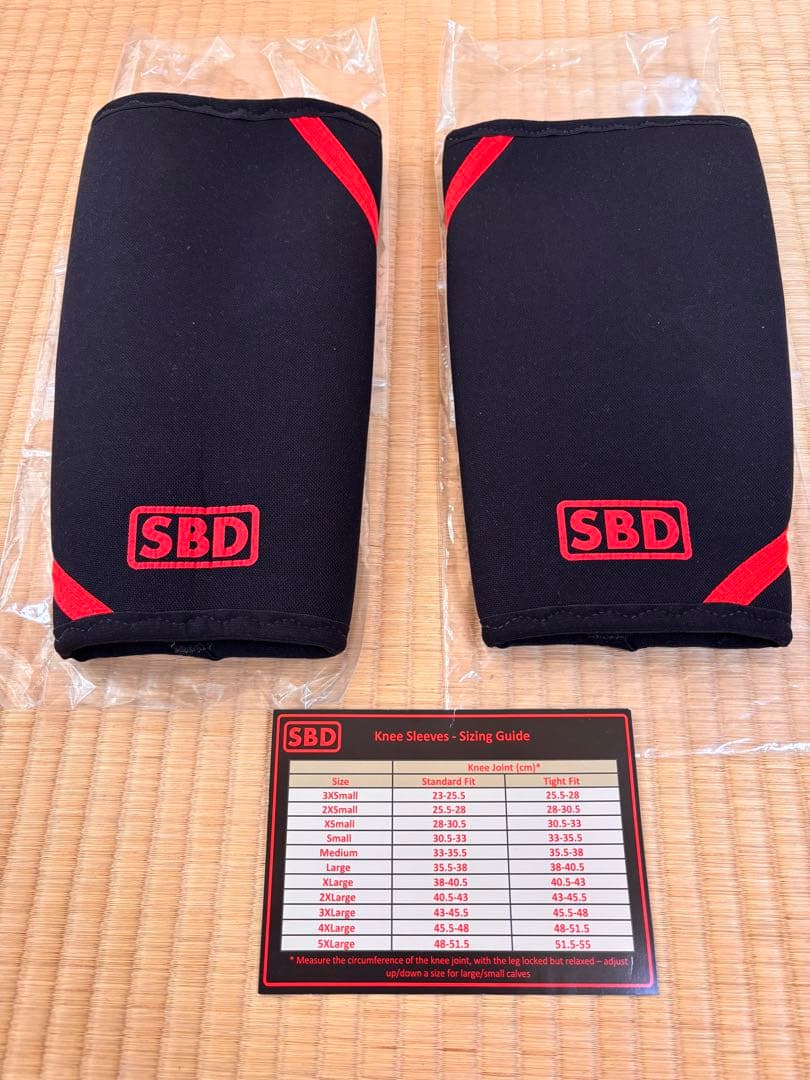 SBD 膝サポーター Mサイズ ブラック/レッド