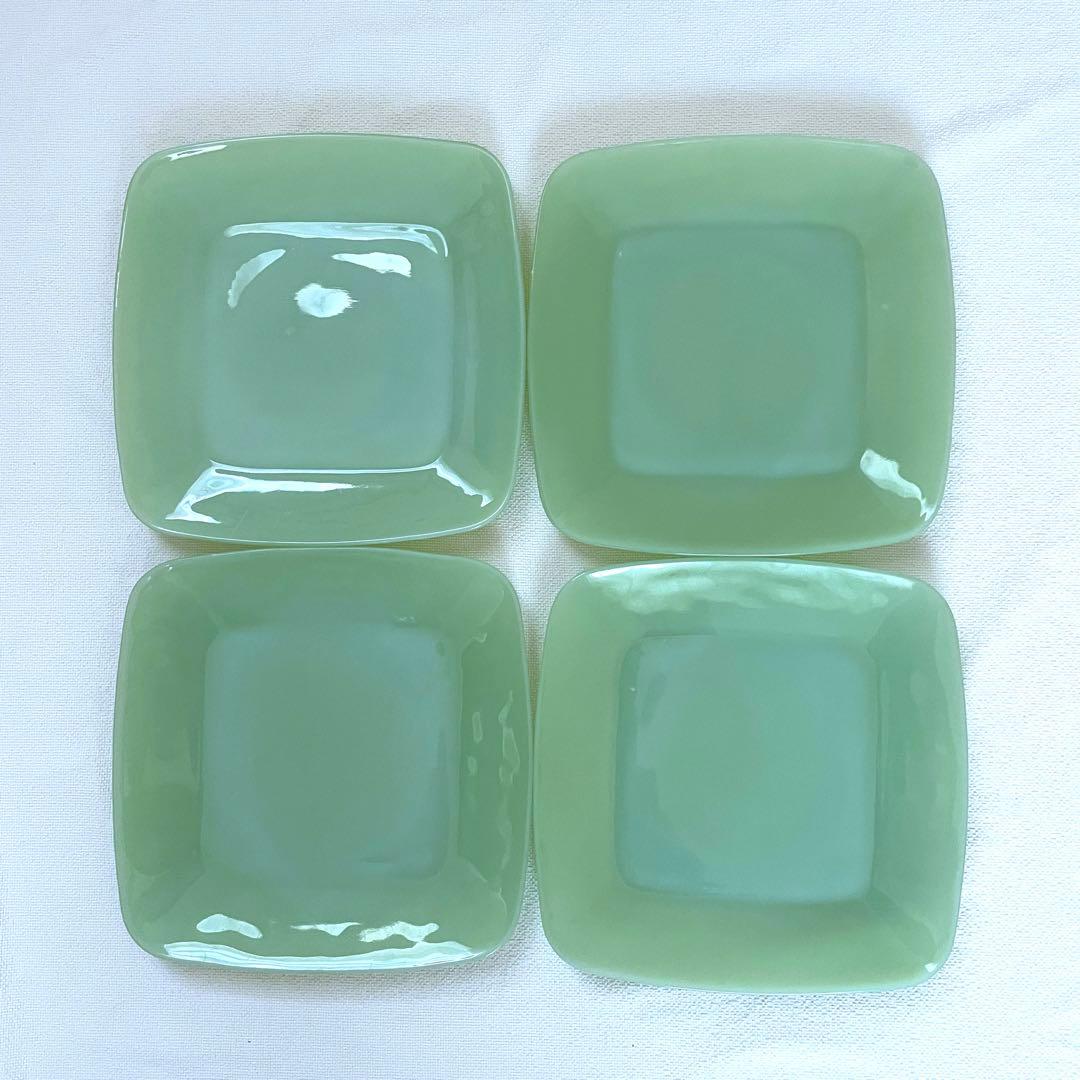 Fire-King  ファイヤーキング　ジェダイ　チャーム　21cmプレート4枚