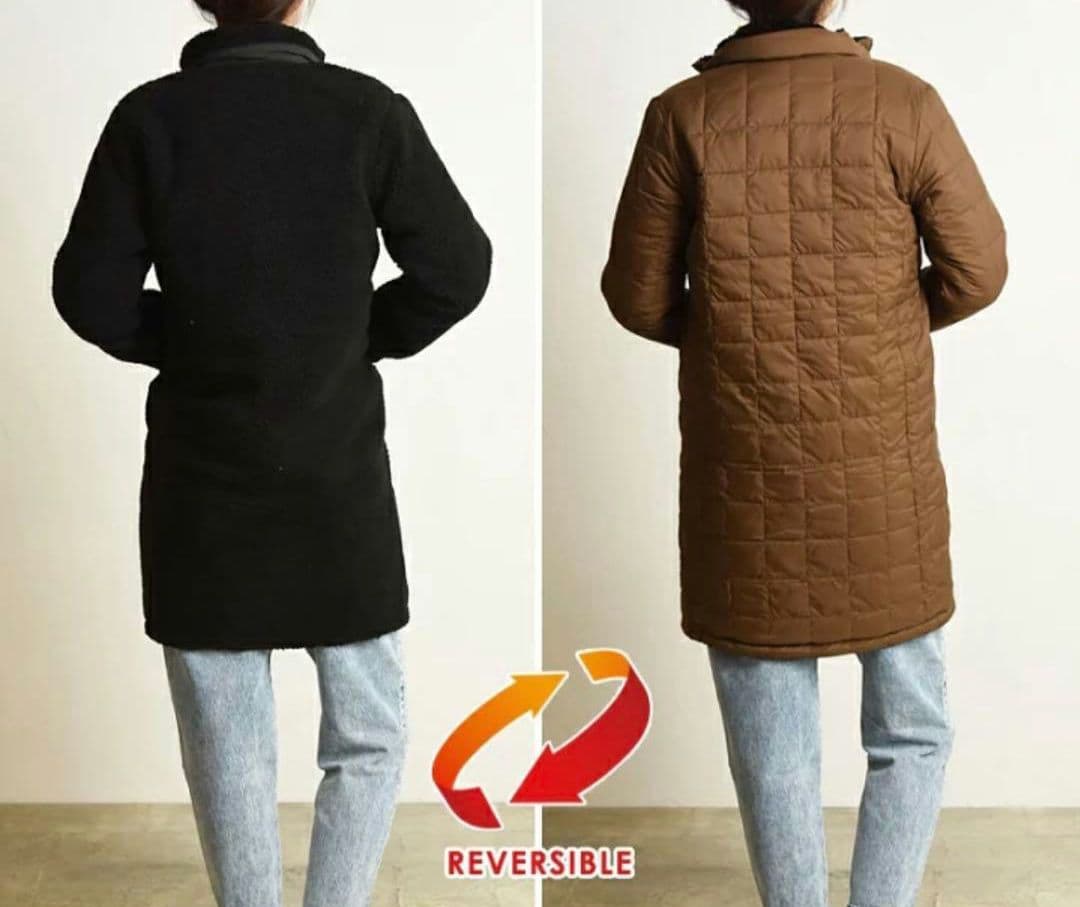 新品TAIONタイオングレー キルティング ロングダウンジャケットナノユニバース