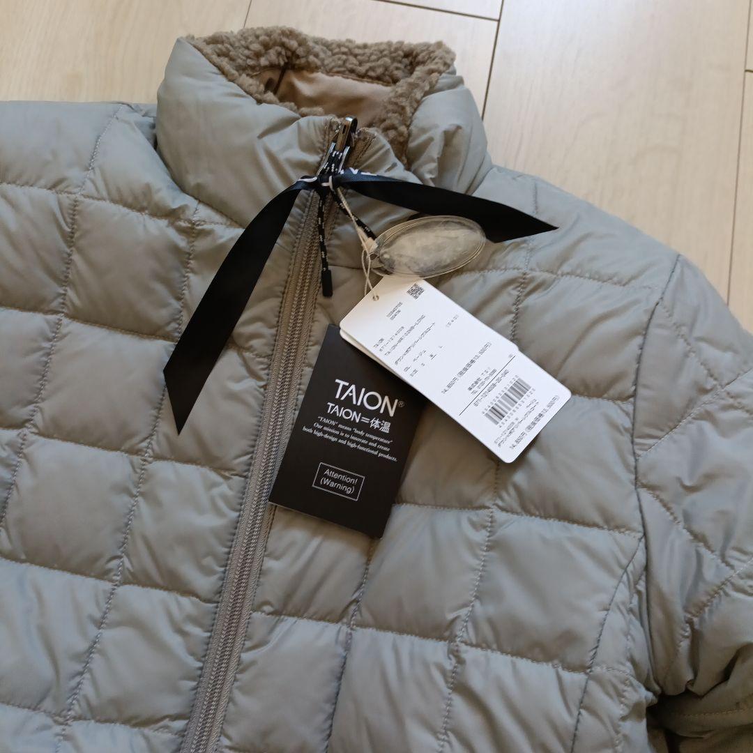 新品TAIONタイオングレー キルティング ロングダウンジャケットナノユニバース