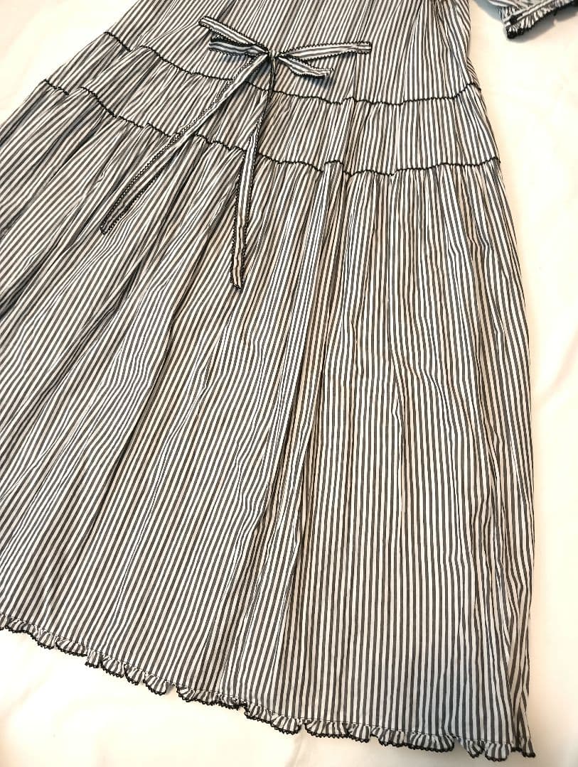 ピンクハウス　半袖ストライプワンピース