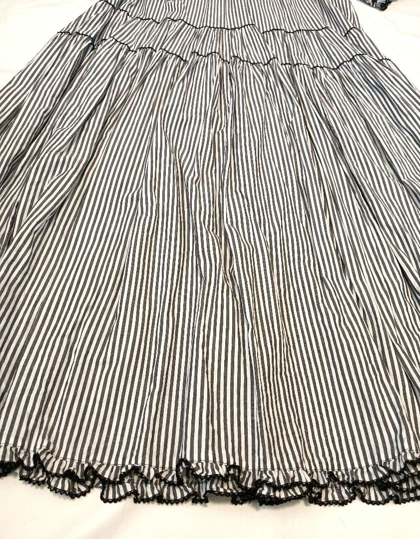 ピンクハウス　半袖ストライプワンピース