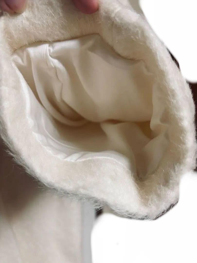 anuans アルパカウールショールカラーコート