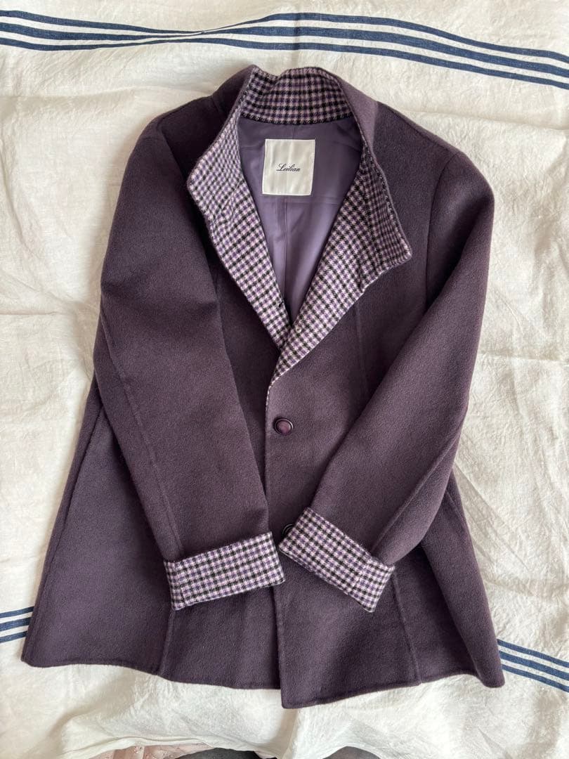 ⭐︎レリアン⭐︎カシミア100%！！ハーフコート✴︎マフラー付き✴︎