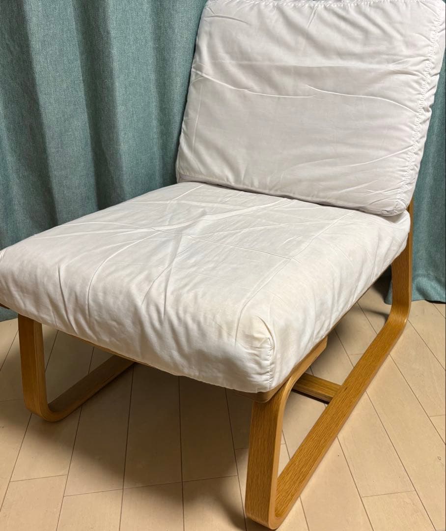 傷あり 無印良品 リビングでもダイニングでもつかえるソファチェア・オーク材