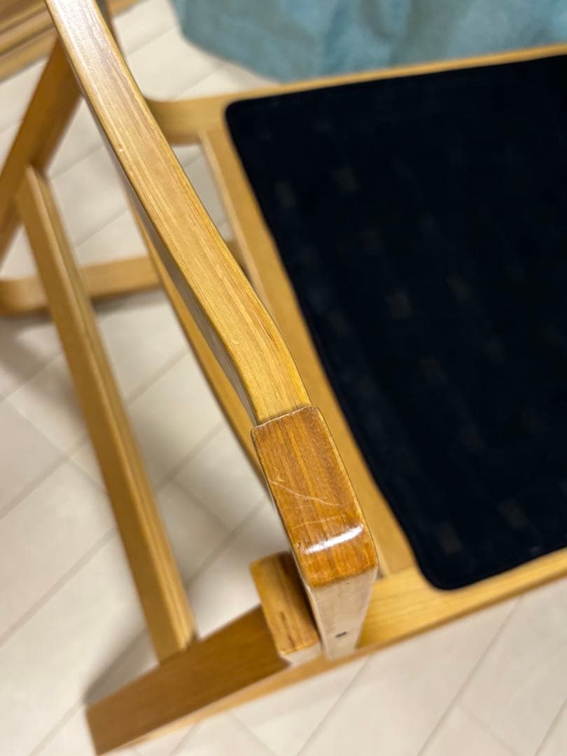 傷あり 無印良品 リビングでもダイニングでもつかえるソファチェア・オーク材