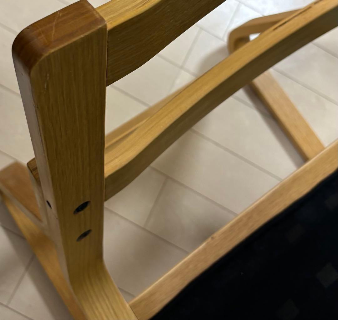 傷あり 無印良品 リビングでもダイニングでもつかえるソファチェア・オーク材