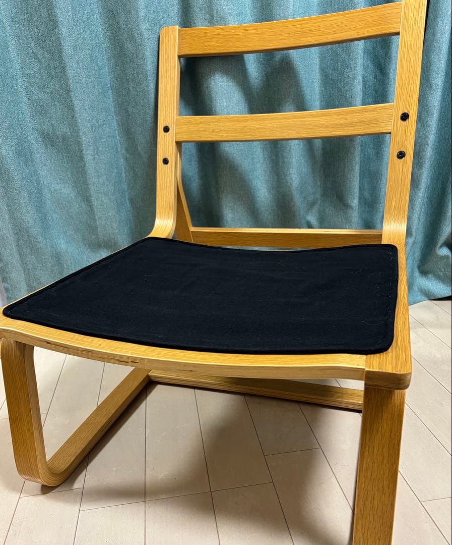 傷あり 無印良品 リビングでもダイニングでもつかえるソファチェア・オーク材