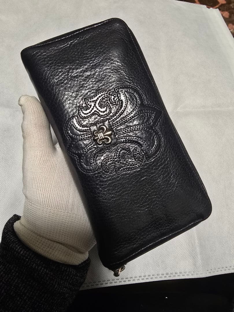 クロムハーツREC F ZlP　BSフレアラウンドジップウォレット(鑑定書付き)