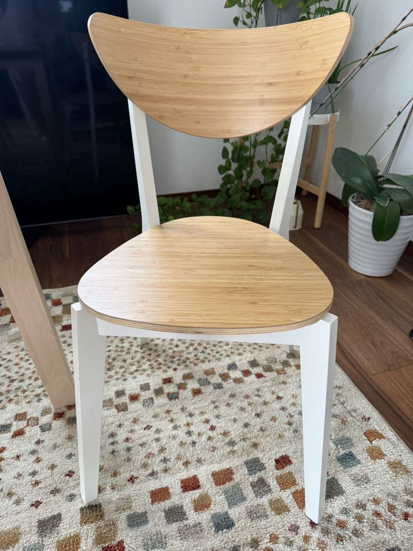 【東京都内 直接引取】木製ダイニングテーブル＆チェア4脚セット IKEA