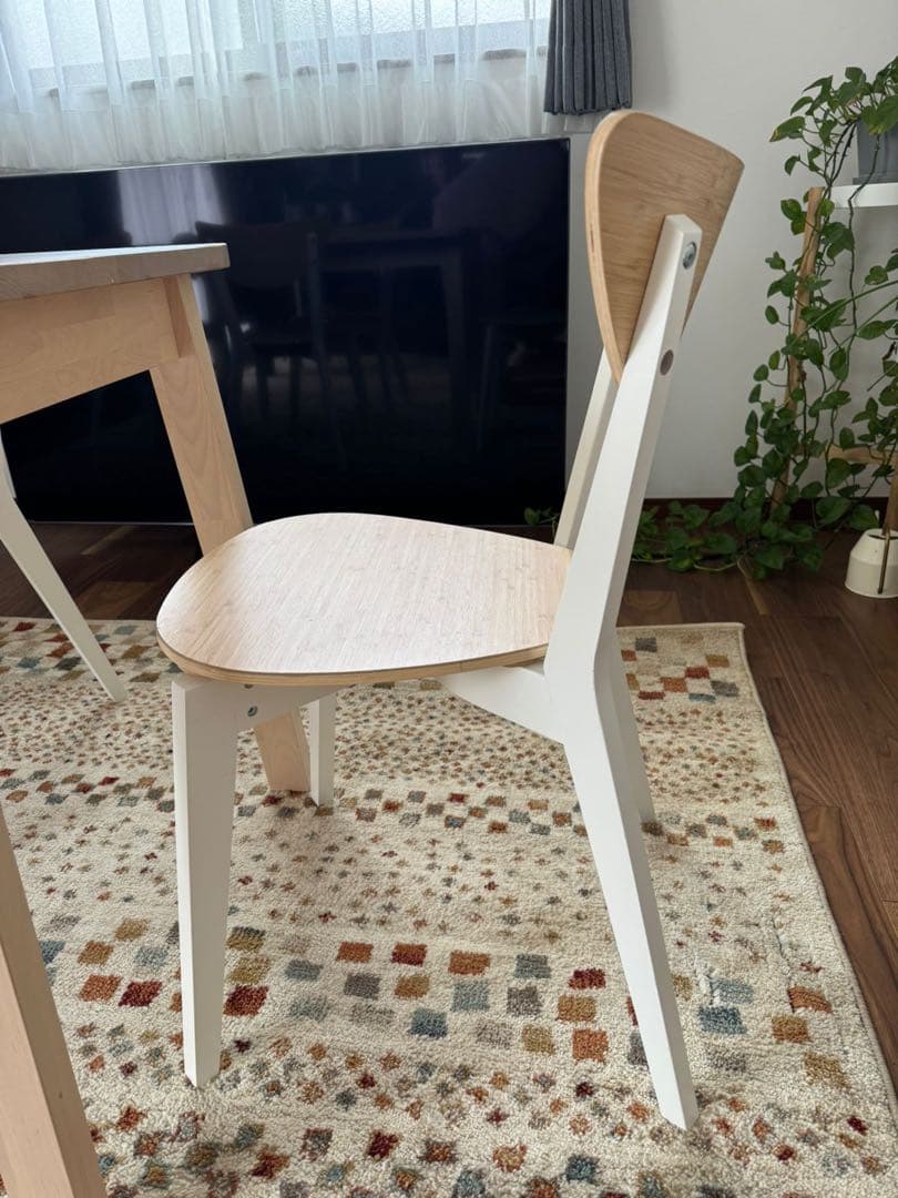 【東京都内 直接引取】木製ダイニングテーブル＆チェア4脚セット IKEA