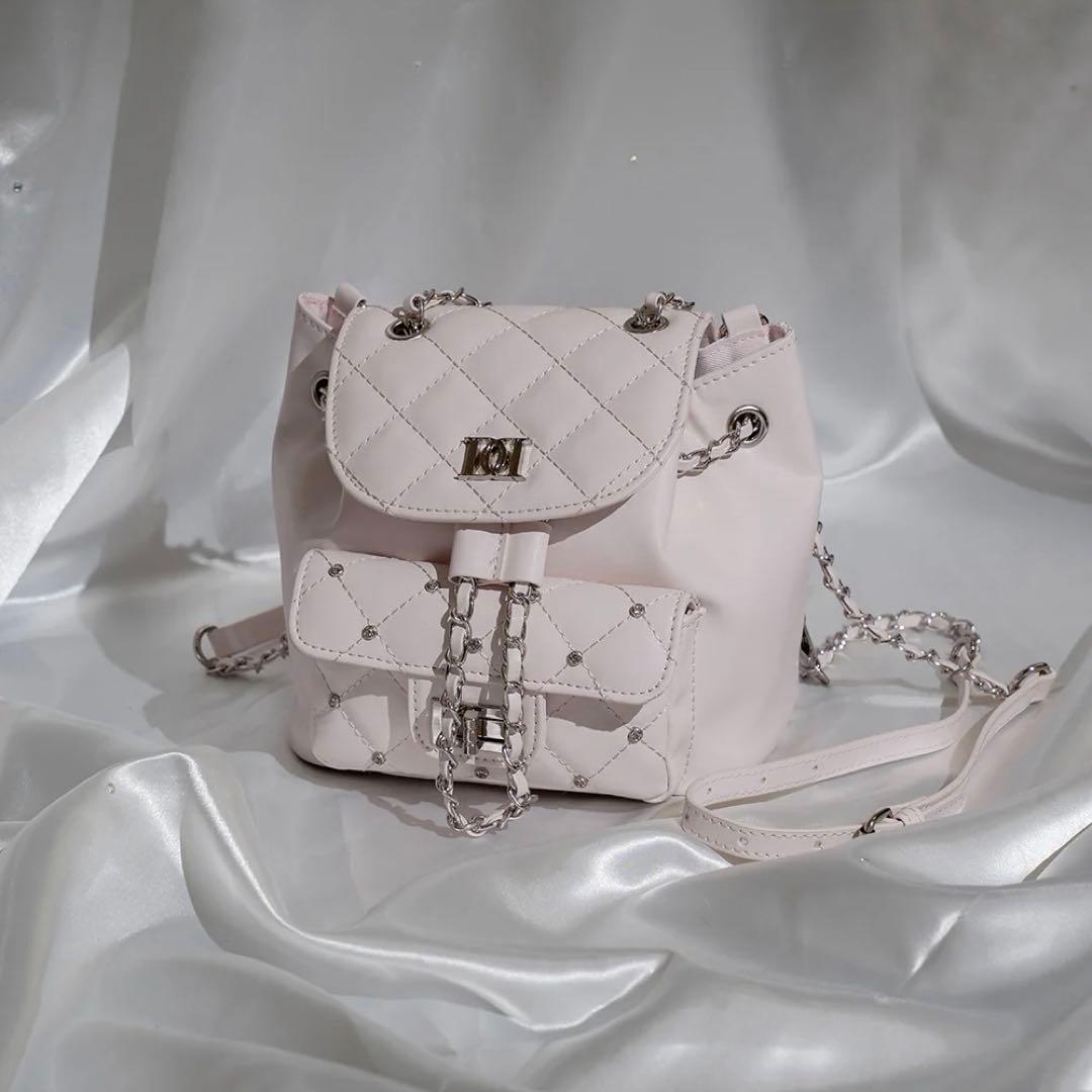 Darich キルティングビジューミニリュック PNK ピンク