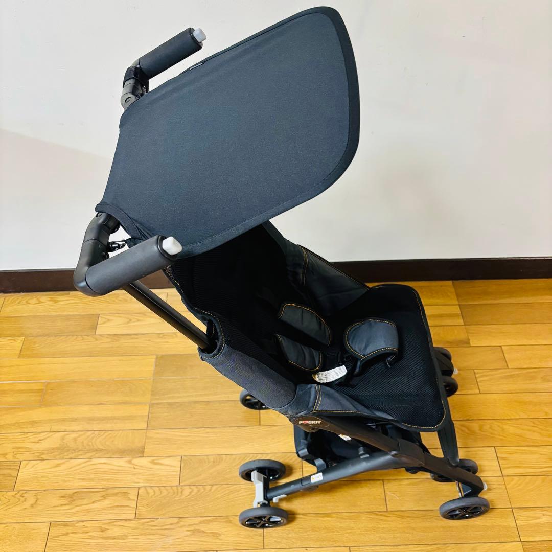 gb ポキット 黒 折りたたみベビーカー 軽量 持ち運び便利　送料込み