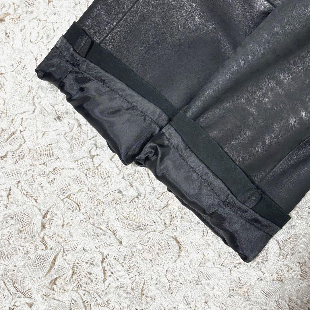 トルネードマート レザー ジャケット コート y2k ショールカラー 羊革 黒