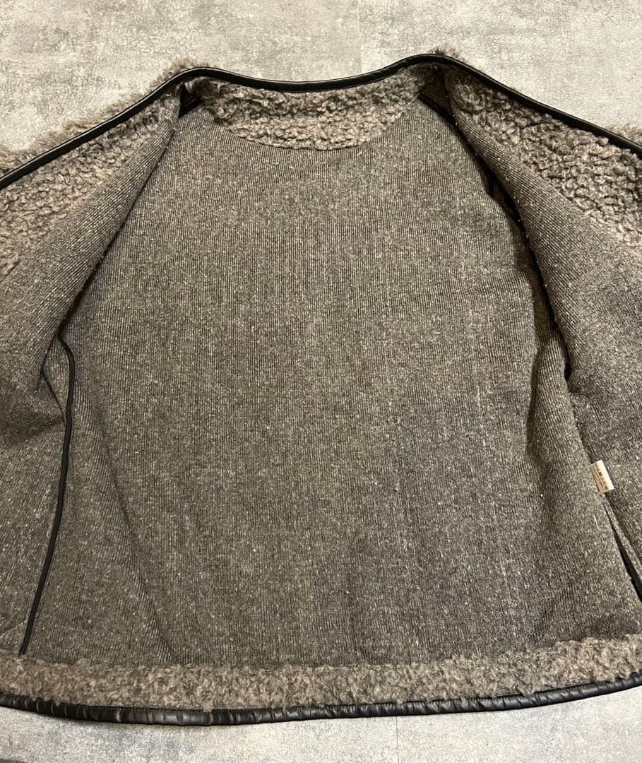 ●最終価格●La Favola（ラファーボラ）ボアフリースカーディガン グレー1