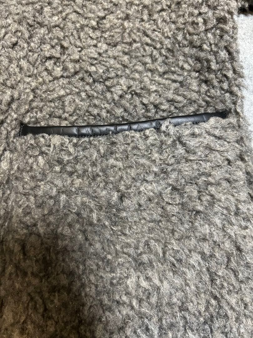 ●最終価格●La Favola（ラファーボラ）ボアフリースカーディガン グレー1