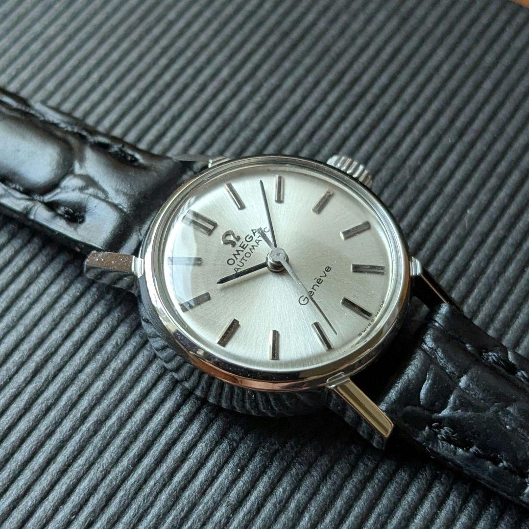 オメガ ジュネーブ 自動巻き レディース ラウンド 秒針付き オーバーホール済み