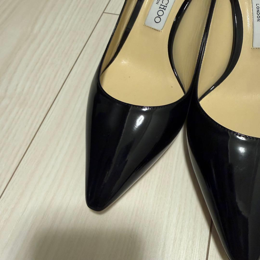 JIMMY CHOO ブラック スリングバック ハイヒール